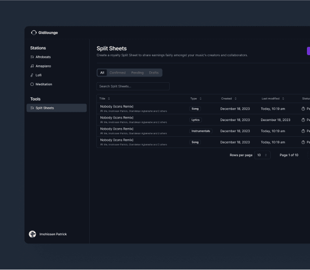 split dashboard